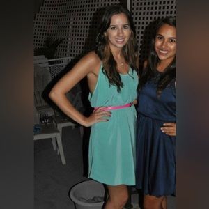 Aritzia Wilfred Turquoise Mini Dress